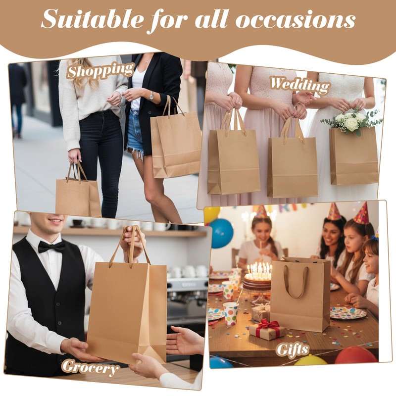 Meyeyaia 40 Pack Paper Gift Bags, Goodie Bags with Handles,