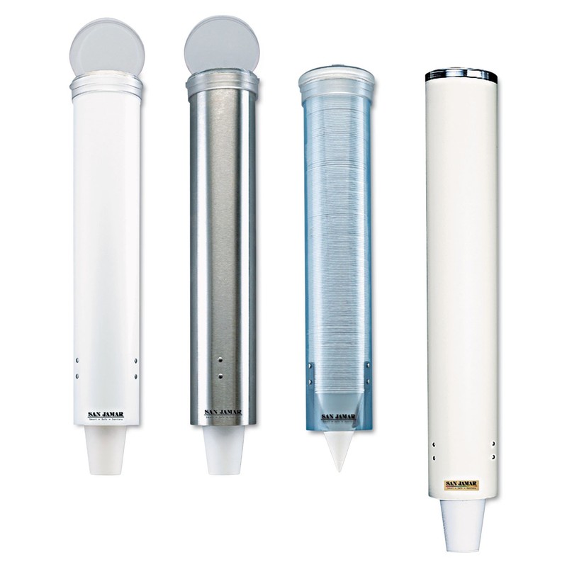 San Jamar Stainless Steel Small Pull-Type Water Cup Dispenser