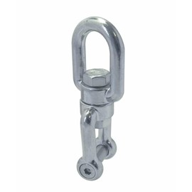 Yacht Steel Swivel Eye Fork with Hexagonal Socket, Stainless Steel A4 AISI316, 10 mm, 118 mm