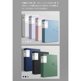 Costowns File Ring File Pp Thickening 8mm A4 Clear Pockets 100 Pages Portfolio File Folder for Presentation Portfolio Letter Document Contract Folder Office Supplies ct-107 (Blue)