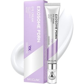 MAXCLINIC PDRN Crema de ojos – Advanced C-Zone Crema hidratante debajo de los ojos para ojeras, ojos e hinchazón con centella asiática, ADN de salmón PDRN exosomas y 9 péptidos – Cuidado de la piel