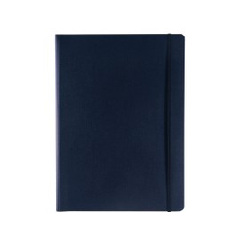 Fabriano Ecoqua Plus Hidden Spiral-Bound Notebook, 8.3" x 11.7", A4, Lined, Navy