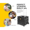 MaxWorks 51051 Collapsible Black Rolling Folding Dolly Cart for Teachers