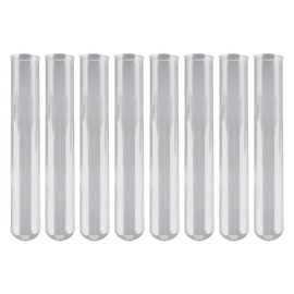 GSHLLO 8 Pcs Clear Test Tubes Hydroponic Glass Tube Floral Water Tubes House Plant Propagation Test Tubes Resin Vase Model Test Tube Liquid Storage Tubes Science Experiment Tubes