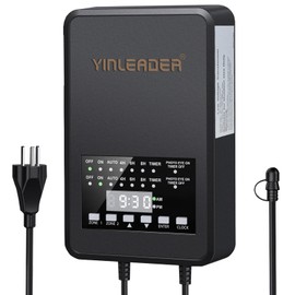 400W Low Voltage Landscape Transformer 12V/14V Output with Timer & Photocell Sensor, Weatherproof Outdoor Lighting Transformer for Garden/Pathway Lights, 120V AC to 12V AC Conversion