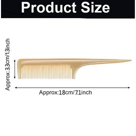 Premium Quality 100% Handmade Anti Static Natural Sheep Horn Comb - Professional Detangling Massage Comb (Rat Tail Comb)