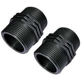 AERZETIX - C51981 - set of 2 - double nipples with plastic thread connection - double thread male/male - 1 1/2"x1 1/2" - PN6 bar - fittings compression connection for screwing in