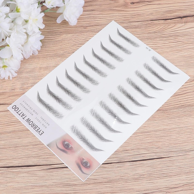 Cabilock 2 Piezas Pegatinas de Cejas Artificiales Negras de Papel,