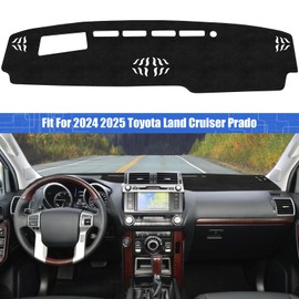 Car Dashboard Cover Dash Mat Compatible with Toyota Land Cruiser Prado 250 J250 LC250 2024 2025 Accessories, Suede Sun Shade Pad Center Console Protector(with HUD)
