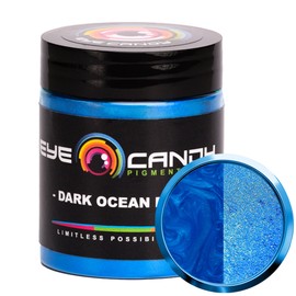 Eye Candy Pigments Premium Blue Mica Powder - Dark Ocean Blue (25gr) - for Epoxy, Resin, Soap, Paint, Woodworking, Acrylic Pouring, Bath Bombs, Fishing Lures - DIY Arts and Crafts Additive