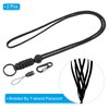 PATIKIL 2PCS Paracord Lanyard 520mm Necklace Keychain Cord Metal Clasp