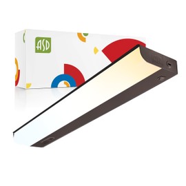 ASD 18 Inch LED Under Cabinet Lighting Hardwired, On/Off & Color Temp Switch, 10W 807LM, 5 CCT 2700K-5000K CRI90+, Dimmable Under Counter Lights for Kitchen, Linkable Under Cabinet Lights, Bronze, UL