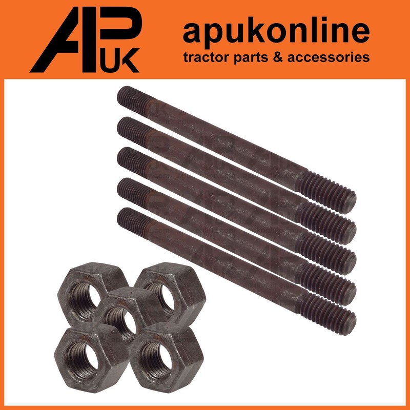 APUK 5x Cylinder Head Stud & Nut 7/16 UNF UNC
