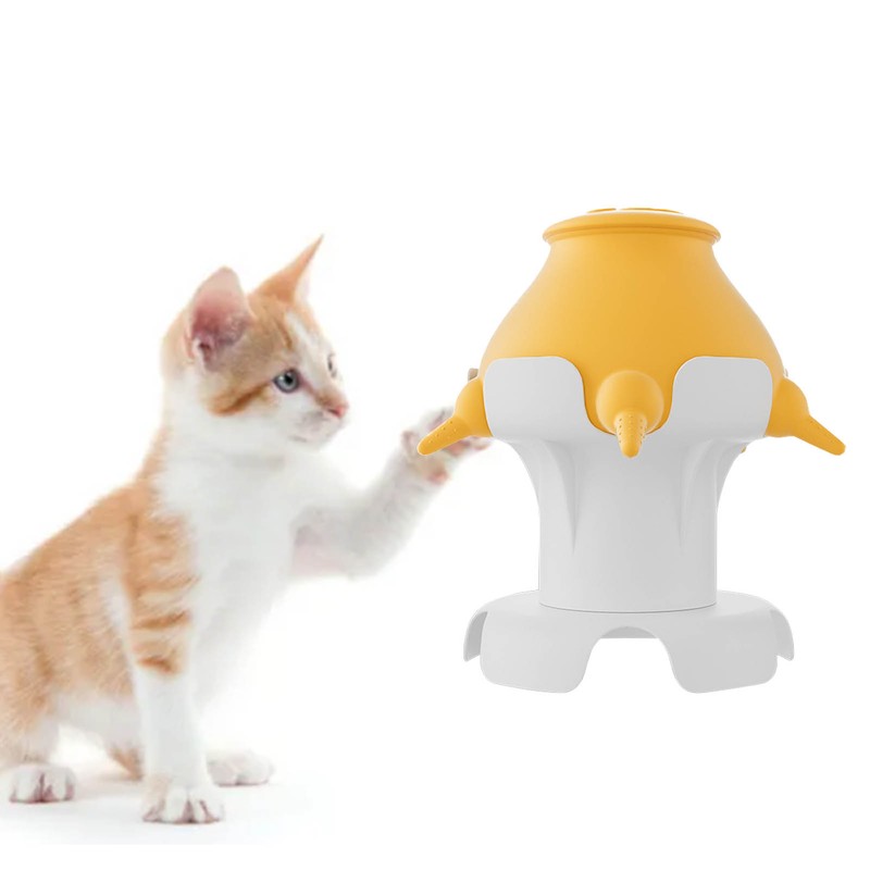 Pet Milk Feeder 4 Soft Silicone Nipples Raised Base Puppy
