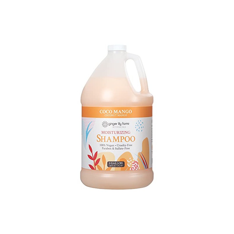 Ginger Lily Farms Botanicals Coco Mango Moisturizing Shampoo, 100% Vegan,