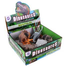 Zanimo & co 030961PA ZANIMO & CO Pack of 12 Dinosaur 030961PA Multicoloured Plastic for Collectable Children's Toy Realistic Miniature Animal Assortment from 3 Years, Multicoloured