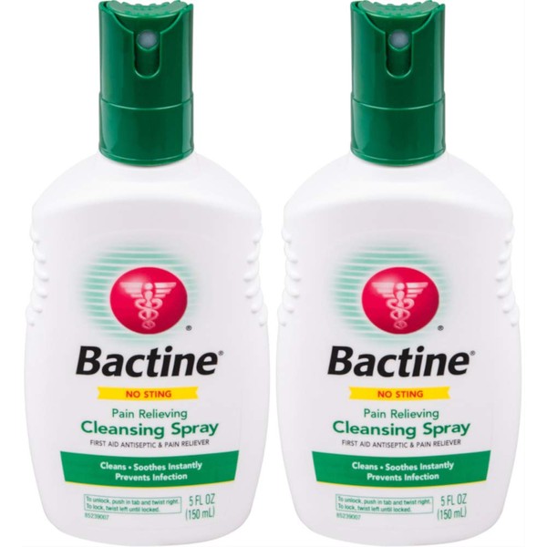 Bactine Max Pain Relieving Cleansing Spray, 2 Pack
