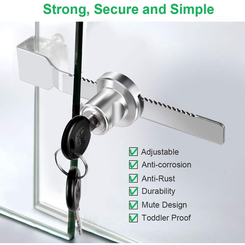 2 Pcs Sliding Door Lock Sliding case Lock Window Lock