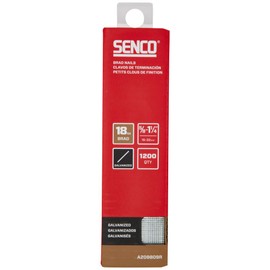SENCO A209809R 5/8" - 1-1/4" 18 Gauge Brad Nails, Galvanized Finish 1,200 Count Pack