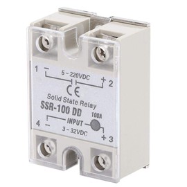 Solid State Relay, SSR Solid State Relay, 100A Solid State Relay, Solid State Relay with Contactless Switch DC-DC SSR High Quality SSR-100DD 5-220VDC for Food Machinery, Packaging Machinery