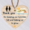 Thank You Dinner Lady Heart Plaque - Exquisite Handcrafted Wooden