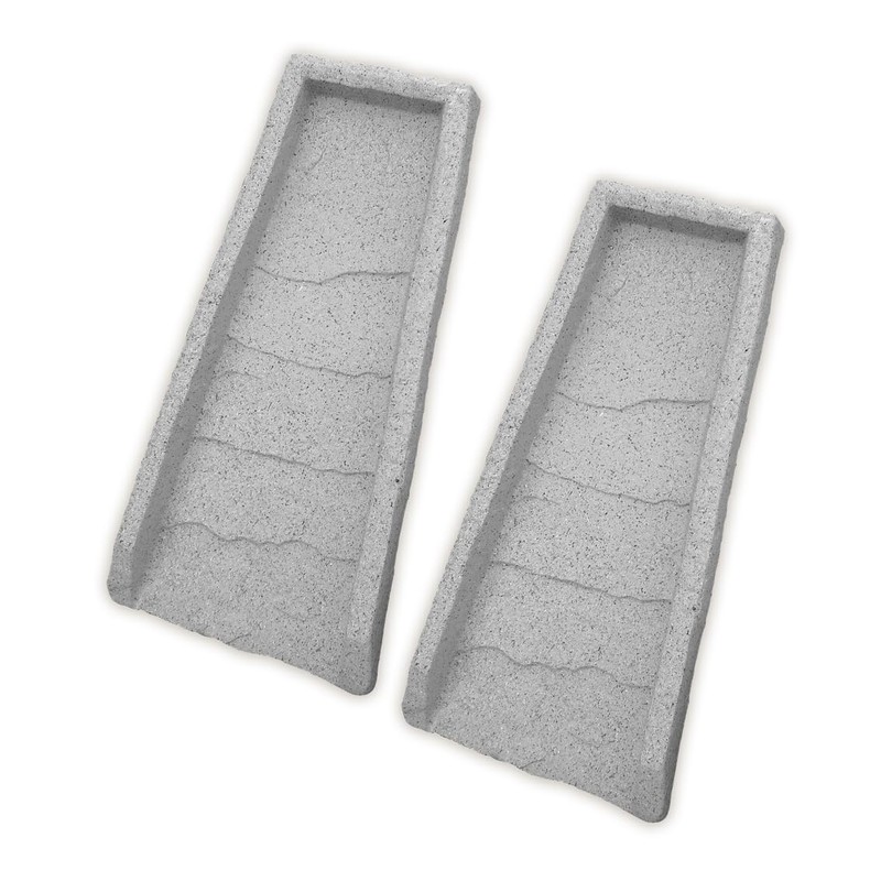 EMSCO Group 2101-2 Gutter, 2 pk Downspout Rain Splash Block-Granite,