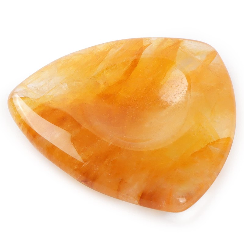 Artistone Citrine Crystal Thumb Worry Stone for Anxiety Healing Crystal