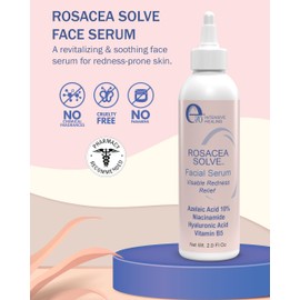 Rosacea Treatment Skincare Face Serum for Women & Men - Gentle Face Serum Moisturizer Redness Reducing Skin Care with 10% Azelaic Acid, Made in USA by e70 (2 fl. oz)