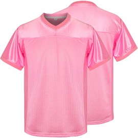 Phoneutrix Youth Blank Football Jersey, Kid's Sports T-Shirt Hip Hop Jersey for Party (Small, Pink)