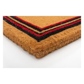 Calloway Mills 180061830D Esquire Monogram Doormat, Extra-Thick 18" x 30" x 1.50", Natural/Black/Red (Letter D)