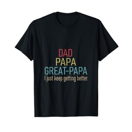 Promoted To Great Papa 2024 Fathers Day First Time Dad T-Shirt