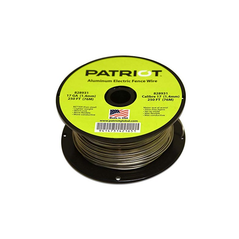 Patriot Aluminum Tire Fence Wire Sturdy Rustproof Resists Tarnish 17-Gauge