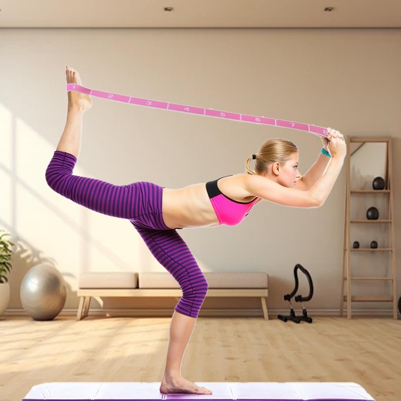 2 x Stretch Straps with 8 Adjustable Loops for Stretching,