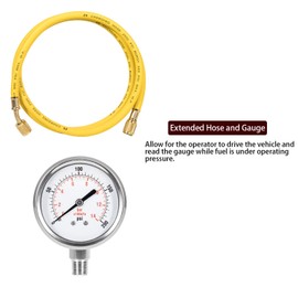 E-cowlboy Fuel Pressure Test Kit with Billet Aluminum Fuel Filter Cap and Pressure Test Port fit for Ford 2003-2007 6.0L fit for Powerstroke Diesel F-Series（F250 F350 F450 F550） E-Series