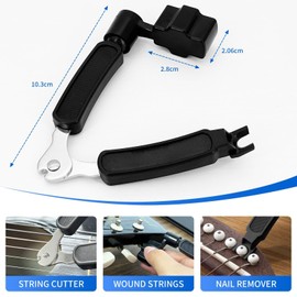 Guitar Strings Classical Guitar Strings Acoustic Guitar Set Made of Nylon and Silver, Set of 6 Guitar Strings Nylon Strings with 3 Plectrums and 3-in-1 Tool