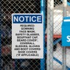 OSHA Required: Gowning Face Mask, Safety Sign, 8.5 x 11