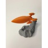 RayWin 3D Printed Rocket Model,Space Rocket,Aerospace Science Decor 7.6"Orange/Gray V2