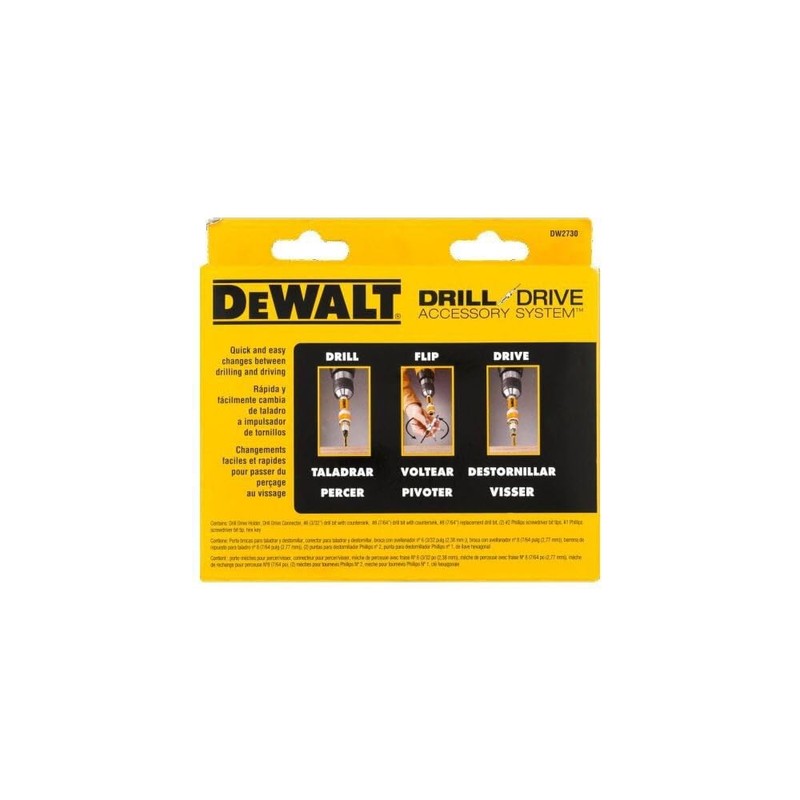 DEWALT Driver/Drill Bit Set, Quick Change, 8-Piece (DW2730)