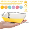 Lallisa 120 Pcs 1Lb Colorful Paper Food Trays Disposable Nacho