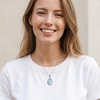 Mermaid Necklace Teardrop Moonstone Ocean Jewelry for Women Female Gift