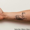 'Graceful Swan' Temporary Tattoo - Water Resistant, Skin-Safe, Non-Toxic Transfer