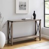 Walker Edison Sedalia Modern Farmhouse Metal X Entry Table, 46