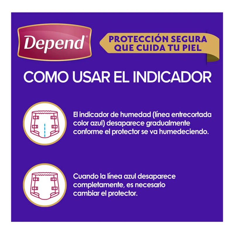 Pañales Nocturnos Para Adulto Depend Grande 10 Piezas