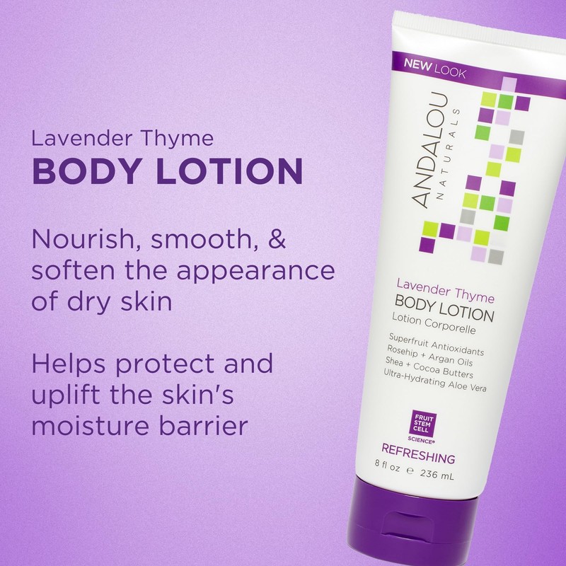 Andalou Naturals Lavender Thyme Refreshing Body Lotion, 8 Ounce