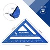 WORKPRO 7'' Aluminum Speed Square, Set Square 180mm, Carpenters Square,