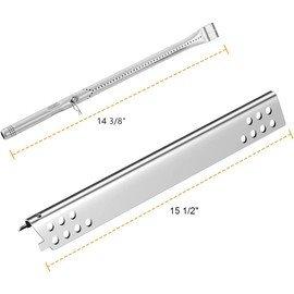 SafBbcue Replacement Parts Kit for Charbroil Advantage 463343819 463344116 463343819 466344116 Performance 463280419 Heat Plates G359-0003-W1 Burner Tube G466-2500-W1