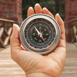 Durable Metal Hiking Compass - Compact and Portable, Ideal for Camping, Navigation, Travel, Survival - Precise Map Reading Tool and Outdoor