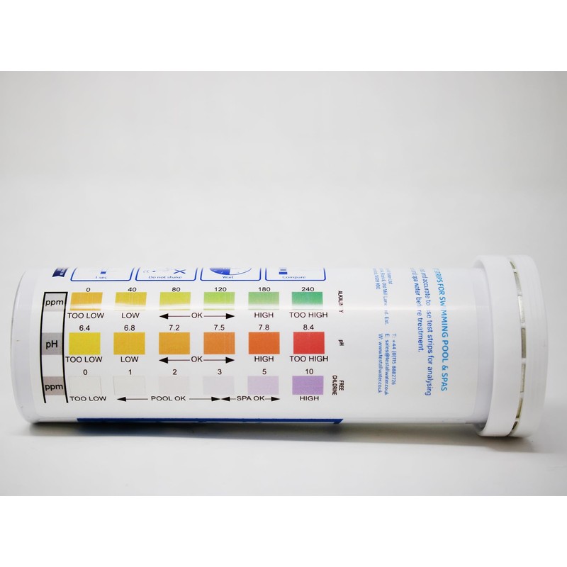 Test All Water 3 In 1 Hot Tub Test Strips,