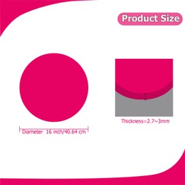 Eszeoee 2 Pack Round Acrylic Sheet, 2.7~3mm Thick Acrylic Plastic Sheets Plexiglass Boards for Laser Cutting and DIY Craft Projects (Opaque Pink, 16 Inch Diameter)