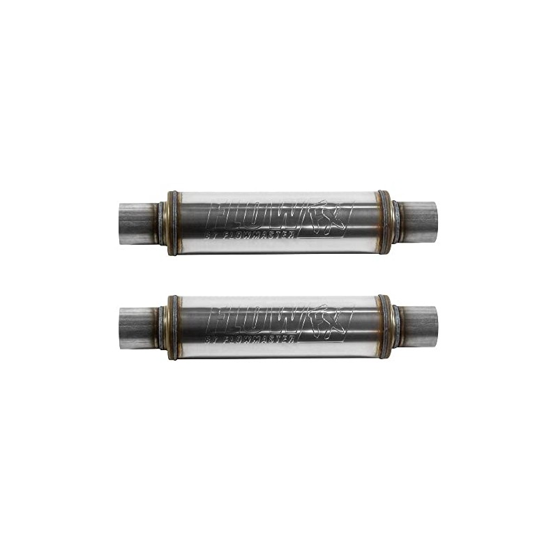 Muffler 2-Pack Compatible with Flowmaster FlowFX 71416, 2.5" In/Out Center